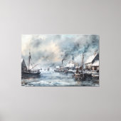 Echoes van het verleden: Victoriaans Gevist leven Canvas Afdruk (Voorkant)