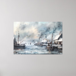 Echoes van het verleden: Victoriaans Gevist leven Canvas Afdruk