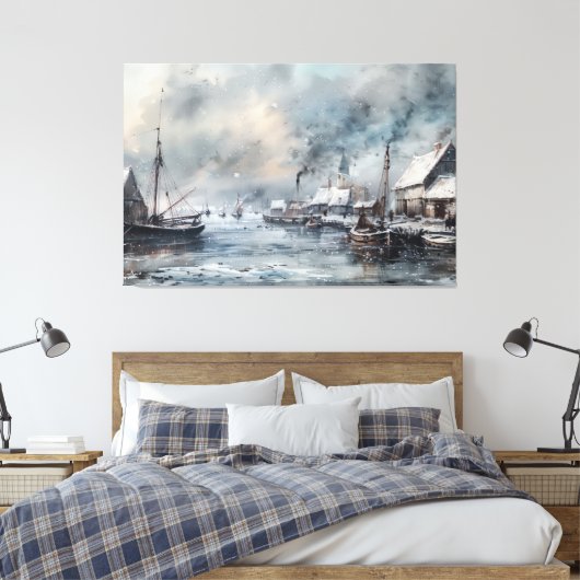 Echoes van het verleden: Victoriaans Gevist leven Canvas Afdruk (Insitu (Slaapkamer))