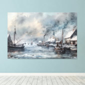 Echoes van het verleden: Victoriaans Gevist leven Canvas Afdruk (Insitu (Houten vloer))