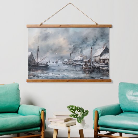 Echoes van het verleden: Victoriaans Gevist leven Hangend Wandkleed (Woonkamer)