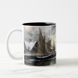 Echoes van het verleden: Victoriaans Gevist leven Tweekleurige Koffiemok