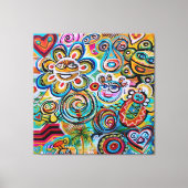 Echoes van Taino en Vejigantes - Kunst van Galina Canvas Afdruk (Voorkant)