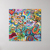 Echoes van Taino en Vejigantes - Kunst van Galina 