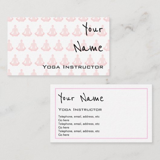 "Echoes" Yoga Instructor Visitekaartjes (Voorkant / Achterkant)