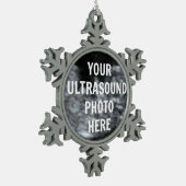 Echografie Afbeelding Custom Sjabloon Tin Sneeuwvlok Ornament (Links)