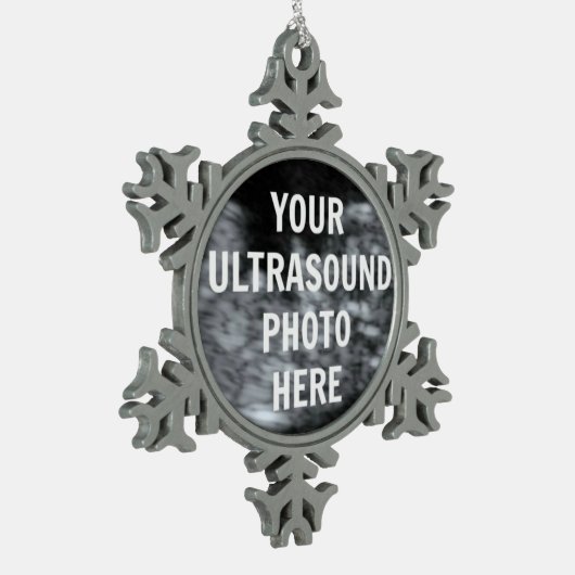 Echografie Afbeelding Custom Sjabloon Tin Sneeuwvlok Ornament (Links)