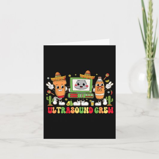 Echografie Bemanning Cinco De Mayo Feest Sonograaf Kaart (Voorkant)