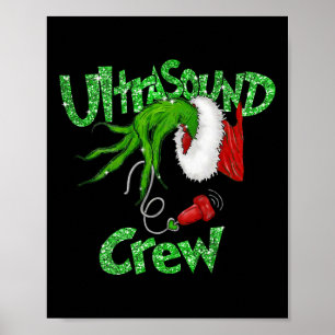 Echografie bemanning Sonograaf Prettig Kerstfeest Poster