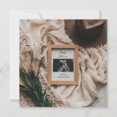 Echografie Boho rustieke zwangerschap aankondiging (Voorkant)