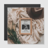 Echografie Boho rustieke zwangerschap aankondiging (Voorkant / Achterkant)