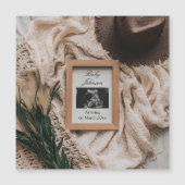 Echografie Boho rustieke zwangerschap aankondiging (Voorkant)