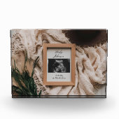 Echografie Boho rustieke zwangerschap aankondiging Fotoblokken (Voorkant)