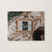 Echografie Boho rustieke zwangerschap aankondiging Legpuzzel (Horizontaal)