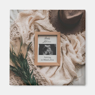 Echografie Boho rustieke zwangerschap aankondiging Magneet