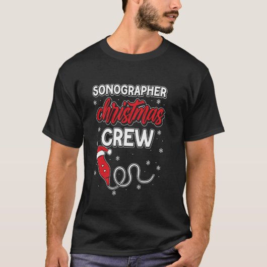 Echografie echoscopist Kerstmis echografist T-shirt (Voorkant)