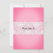 Echografie en Lace Baby shower Uitnodiging (Achterkant)