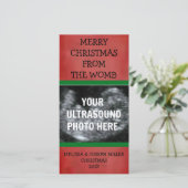 Echografie Foto Kerst Kaart (Staand voorkant)