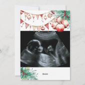 Echografie Scan Foto Scandi Zwangerschap Onthullen Feestdagenkaart (Achterkant)