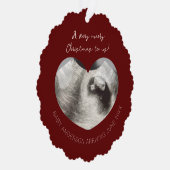 Echografie Sonogram Aankondiging Papier Ornament (Rechts)