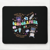 Echografie Tech Sonograaf Nationale Verpleegkundig Muismat (Voorkant)