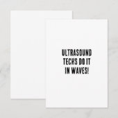 Echografie techs doen het in golven! bedankkaart (Voorkant / Achterkant)