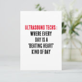 Echografie techs: Waar elke dag is een 'kloppen Bedankkaart (Staand voorkant)
