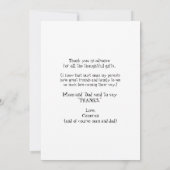 Echografie Wit Dank u Baby Punt van Uitzicht Bedankkaart (Achterkant)