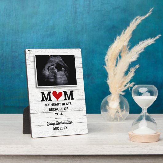 Echografie zwangerschapsaankondiging bumpsonogram fotoplaat (Zijkant)