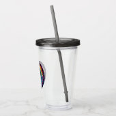 echografisch-kleurige ultrasone golven-fysica acryl drinkbeker (Links)