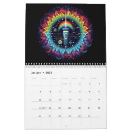 echografisch-kleurige ultrasone golven-fysica kalender