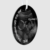 Echografische fotosjabloon AANGEPAST Ornament (voorkant)