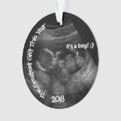 Echografische fotosjabloon AANGEPAST Ornament (voorkant)