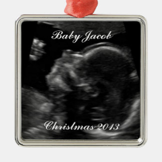 Echografische fotosjabloon metalen ornament