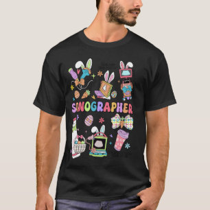 Echografist Pasen Dag Echografie Tech Konijn Pasen T-shirt