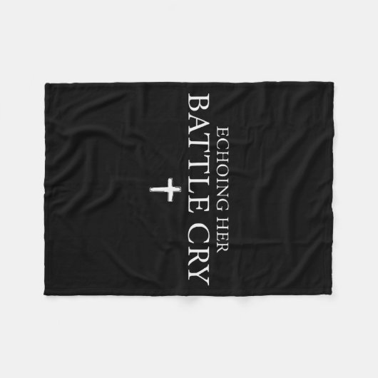 Echoing Her Battle Cry  Fleece Deken (Voorkant (Horizontaal))