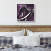 Échos de Prune et Argent Canvas Afdruk (Insitu (Slaapkamer))