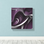 Échos de Prune et Argent Canvas Afdruk (Insitu (Houten vloer))