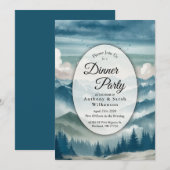 Echos Door de Mistige Dennen Thuis Dinerfeest Kaart (Voorkant / Achterkant)