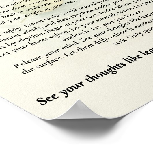 Echo's en aanbiedingen | Pond Side Ritual Poster (Hoek)