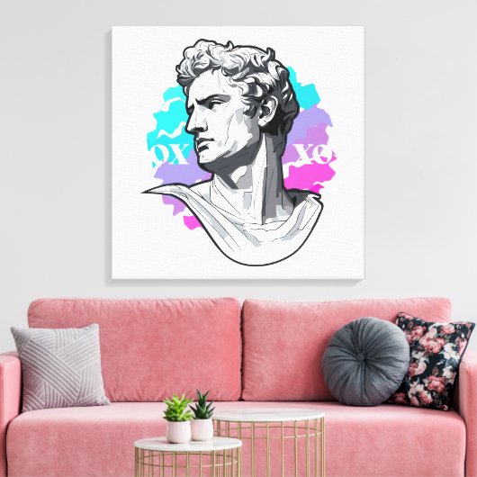 Echo's uit de oudheid: Griekse beeldhouwkunst Canvas Afdruk (Insitu (Woonkamer))