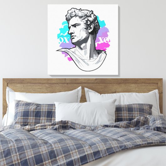 Echo's uit de oudheid: Griekse beeldhouwkunst Canvas Afdruk (Insitu (Slaapkamer))