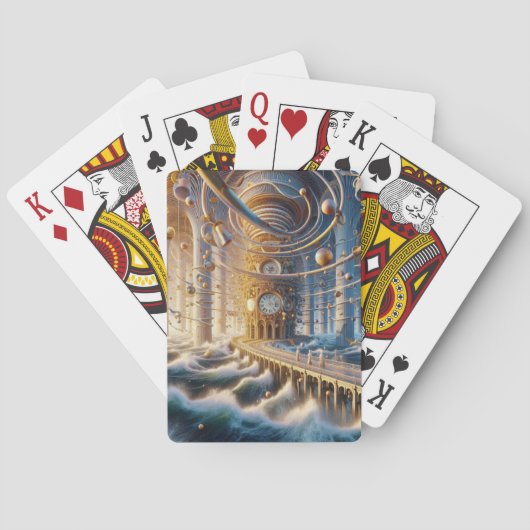 Echo's van '73: Het Labyrint van de Chronos Oceaan Pokerkaarten (Achterkant)