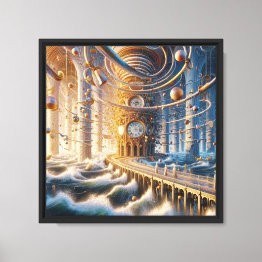 Echo's van '73: het labyrint van de Chronos Ocean Canvas Afdruk (Voorkant)