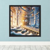 Echo's van '73: het labyrint van de Chronos Ocean Canvas Afdruk (Insitu (Houten vloer))