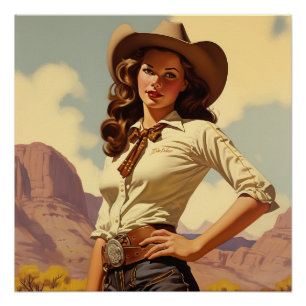 Echo's van Cowgirl Spirit: Wild West fluistert Perfect Poster