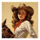 Echo's van de Cowgirl Spirit: Wild West fluistert Perfect Poster (Voorkant)