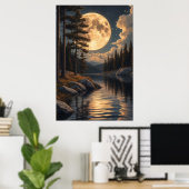 Echo's van de Gouden Maan Poster (Thuiskantoor)
