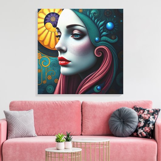 Echo's van de kosmos canvas afdruk (Insitu (Woonkamer))