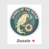 Echo's Van De Oceaan Piraat Papegaai Sticker (Vel)